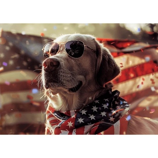 Imagine PUZZLE TREFL 1000 COLECTIA SUA CAINE AMERICAN POSTER INCLUS