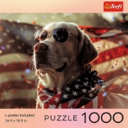 Imagine PUZZLE TREFL 1000 COLECTIA SUA CAINE AMERICAN POSTER INCLUS