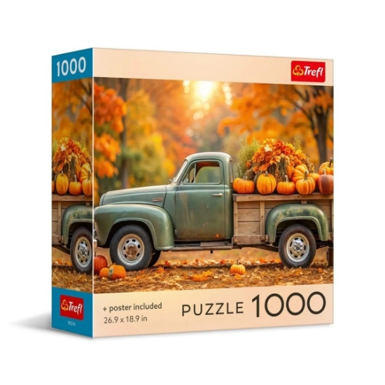 Imagine PUZZLE TREFL 1000 COLECTIA SUA CAMION DE TOAMNA POSTER INCLUS