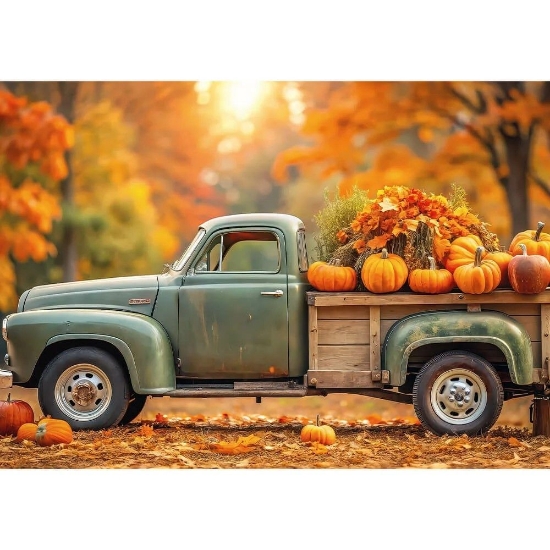 Imagine PUZZLE TREFL 1000 COLECTIA SUA CAMION DE TOAMNA POSTER INCLUS