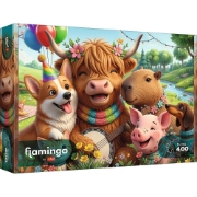 Imagine PUZZLE TREFL 400 FLAMINGO ECHIPA ZI DE NASTERE 