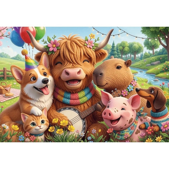 Imagine PUZZLE TREFL 400 FLAMINGO ECHIPA ZI DE NASTERE 