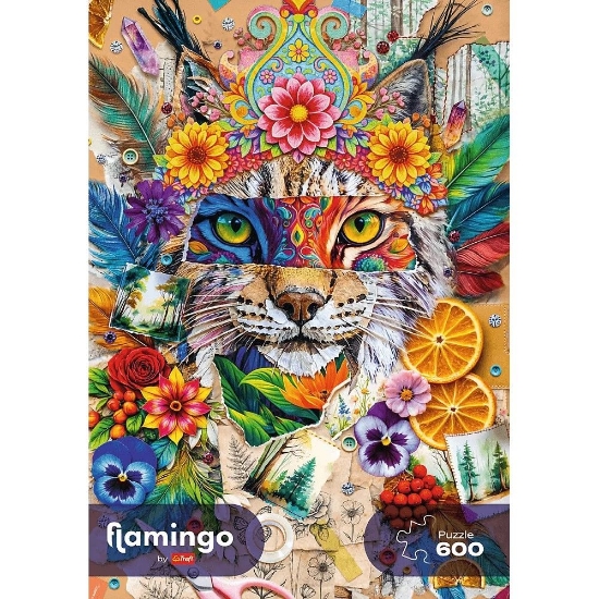 Imagine PUZZLE TREFL 600 FLAMINGO COLAJ DE INSPIRATIE