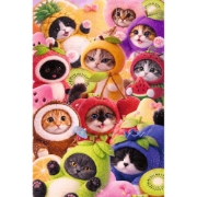 Imagine PUZZLE TREFL 600 FLAMINGO PISICUTE FRUCTATE