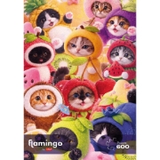 Imagine PUZZLE TREFL 600 FLAMINGO PISICUTE FRUCTATE