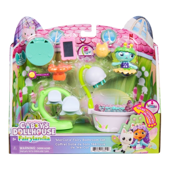 Imagine GABBYS DOLLHOUSE FAIRYLANDIA SET DE JOACA BAIA MAGICA A PISICII MERCAT CU FIGURINE SI ACCESORII