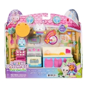 Imagine GABBYS DOLLHOUSE FAIRYLANDIA SET DE JOACA BUCATARIA MAGICA A PISICII CAKEY CU FIGURINE SI ACCESORII
