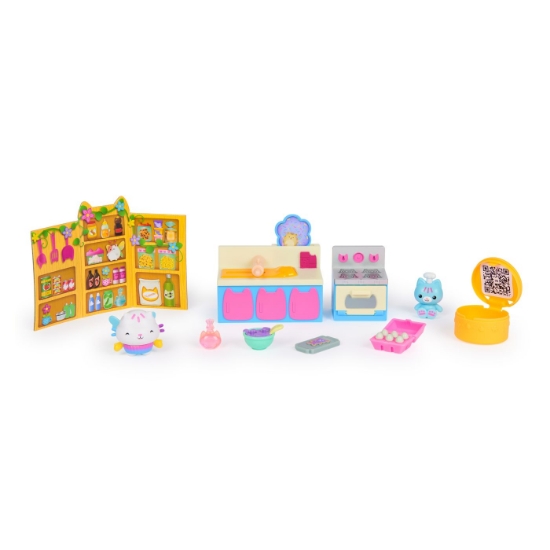 Imagine GABBYS DOLLHOUSE FAIRYLANDIA SET DE JOACA BUCATARIA MAGICA A PISICII CAKEY CU FIGURINE SI ACCESORII