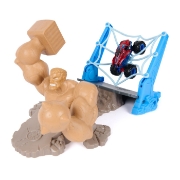 Imagine MONSTER JAM MARVEL SET UIMITORUL SPIDER MAN BATALIA DIN ORASUL OMULUI NISIP