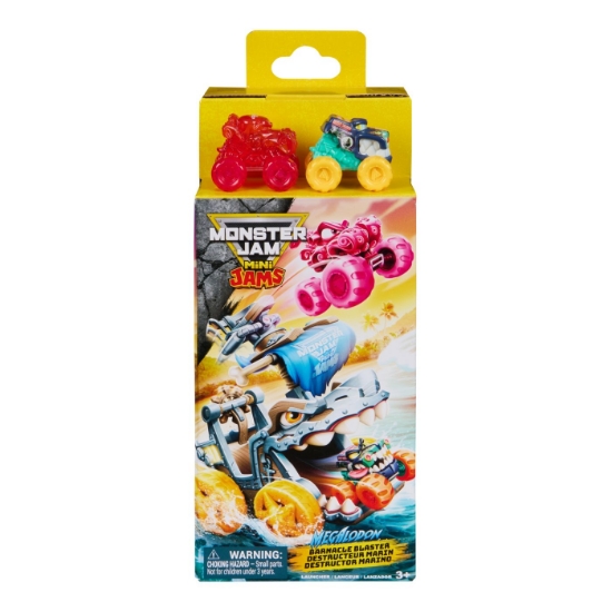 Imagine MONSTER JAM MINI JAMS SET DE JOACA LANSATOR MEGALODON DISTRUGATOR MARIN 