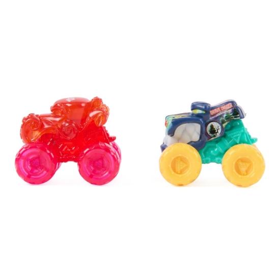 Imagine MONSTER JAM MINI JAMS SET DE JOACA LANSATOR MEGALODON DISTRUGATOR MARIN 