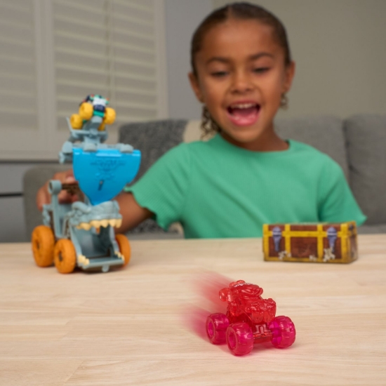 Imagine MONSTER JAM MINI JAMS SET DE JOACA LANSATOR MEGALODON DISTRUGATOR MARIN 