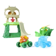Imagine MONSTER JAM MINI JAMS SET DE JOACA CRASH AND CRUMBLE JUNGLE CU MASINUTELE EL TORO LOCO SI DRAGON