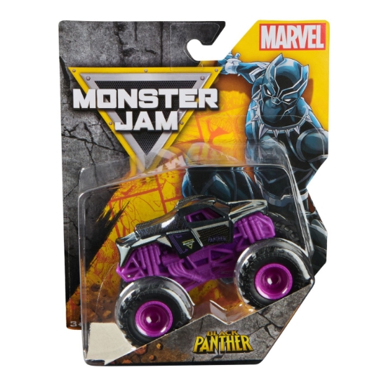 Imagine MONSTER JAM MARVEL CAMION GIGANT BLACK PANTHER SCARA 1 LA 64