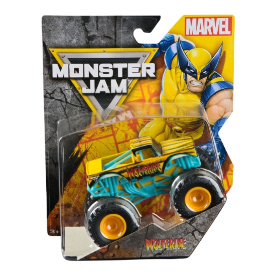 Imagine MONSTER JAM MARVEL CAMION GIGANT WOLVERINE SCARA 1 LA 64