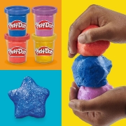 Imagine PLAY DOH SET 4 CUTII PLASTILINA CULORI METALICE STRALUCITOARE