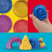 Imagine PLAY DOH SET 4 CUTII PLASTILINA CULORI METALICE STRALUCITOARE