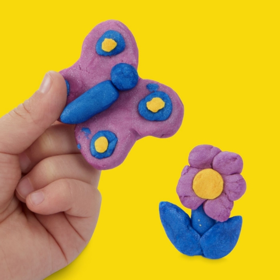 Imagine PLAY DOH SET 4 CUTII PLASTILINA CULORI METALICE STRALUCITOARE