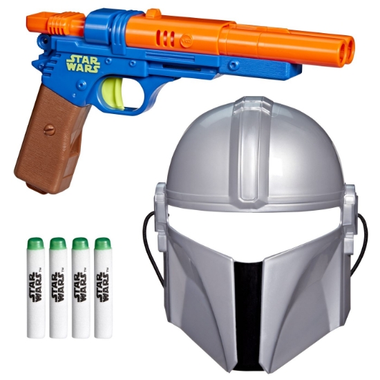 Imagine STAR WARS MANDALORIANUL SI GROGU SET BLASTER SI MASCA MANDALORIANUL CU LUMINI SI SUNETE
