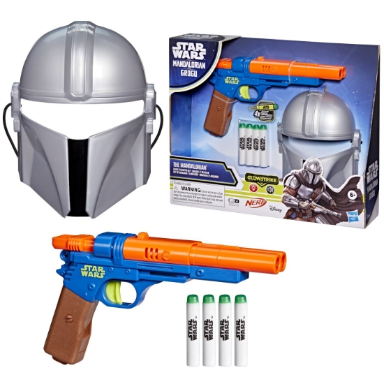 Imagine STAR WARS MANDALORIANUL SI GROGU SET BLASTER SI MASCA MANDALORIANUL CU LUMINI SI SUNETE