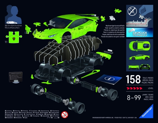 Imagine PUZZLE 3D ICONICS LAMBORGHINI HURACAN EVO VERDE