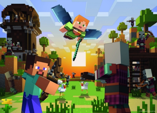 Imagine PUZZLE MINECRAFT 4IN1