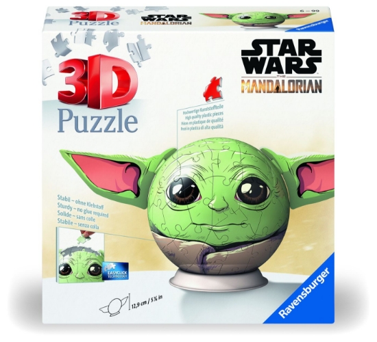 Imagine PUZZLE 3D GLOB STAR WARS THE MANDALORIAN GROGU CU URECHI 