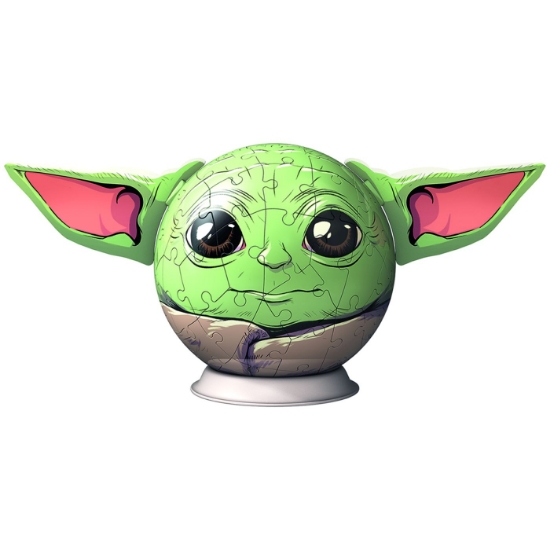 Imagine PUZZLE 3D GLOB STAR WARS THE MANDALORIAN GROGU CU URECHI 