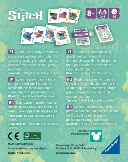 Imagine RAVENSBURGER JOC DE CARTI DISNEY STITCH NIVELUL 8 