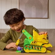 Imagine PATRULA CATELUSILOR FILMUL CU DINOZAURI SET BULDOZER CU FIGURINA RUBBLE SI ACCESORII