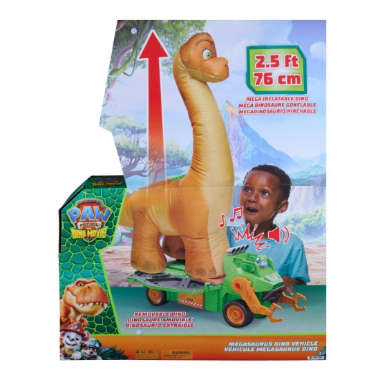 Imagine PATRULA CATELUSILOR FILMUL CU DINOZAURI VEHICUL MEGASAURUS DINO 76CM
