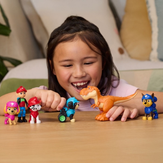 Imagine PATRULA CATELUSILOR FILMUL CU DINOZAURI SET AVENTURA DINO CU FIGURINE SI ACCESORII