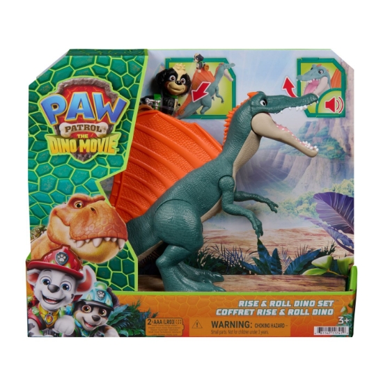 Imagine PATRULA CATELUSILOR FILMUL CU DINOZAURI SET DE JOACA DINO RISE AND ROLL CU FIGURINA