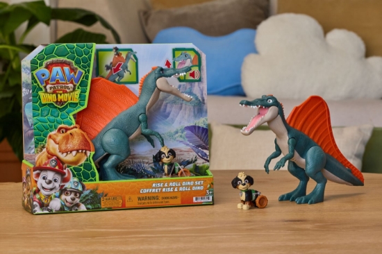 Imagine PATRULA CATELUSILOR FILMUL CU DINOZAURI SET DE JOACA DINO RISE AND ROLL CU FIGURINA
