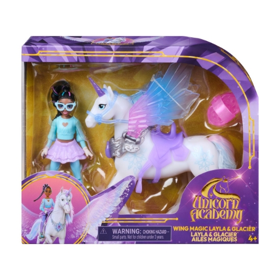 Imagine  UNICORN ACADEMY SET MAGIA ARIPILOR PAPUSA LAYLA SI UNICORNUL GLACIER