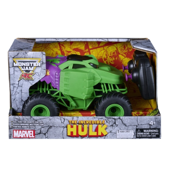 Imagine MONSTER JAM MARVEL CAMION GIGANT RC CU TELECOMANDA INCREDIBILUL HULK 