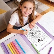 Imagine HAPPI HOBBI KUROMI JURNAL ARTISTIC CU MARKERE NEON 