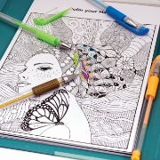 Imagine HAPPI HOBBI JURNAL ARTISTIC CU PIXURI FLUO