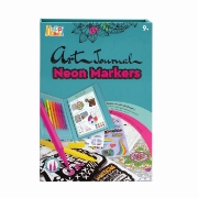 Imagine HAPPI HOBBI JURNAL ARTISTIC CU MARKERE NEON 