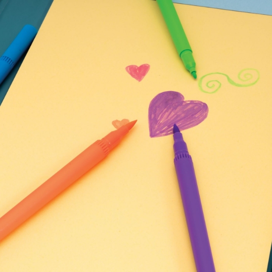 Imagine HAPPI HOBBI JURNAL ARTISTIC CU MARKERE NEON 