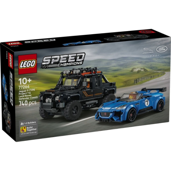 Imagine LEGO SPEED CHAMPIONS JAGUAR PROJECT 7 SI LAND ROVER DEFENDER 77264
