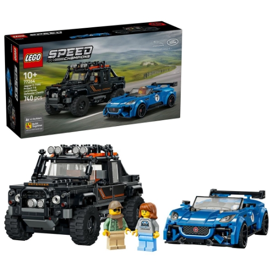 Imagine LEGO SPEED CHAMPIONS JAGUAR PROJECT 7 SI LAND ROVER DEFENDER 77264