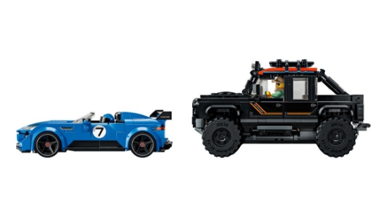 Imagine LEGO SPEED CHAMPIONS JAGUAR PROJECT 7 SI LAND ROVER DEFENDER 77264