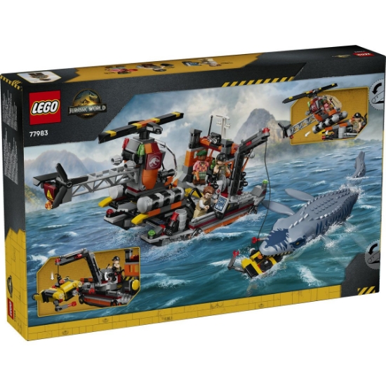 Imagine LEGO JURASSIC WORLD UN MOSASAURUS ATACA O BARCA 77983
