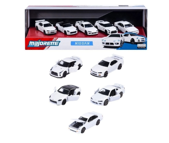 Imagine MAJORETTE SET 5 MASINUTE METALICE NISSAN SCARA 1 LA 64