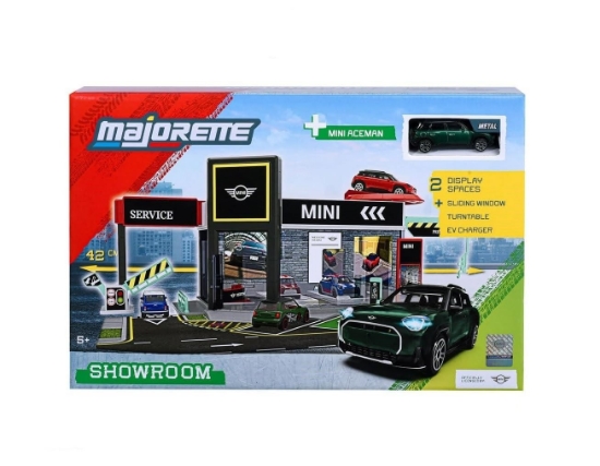 Imagine MAJORETTE SET SHOWROOM AUTO MINI CU MASINUTA INCLUSA MINI ACEMAN SCARA 1 LA 64