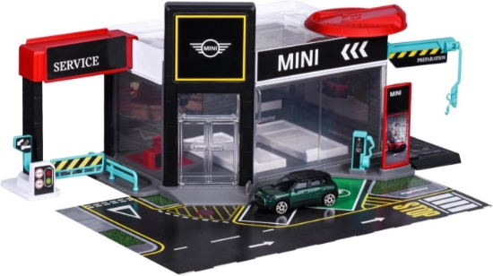 Imagine MAJORETTE SET SHOWROOM AUTO MINI CU MASINUTA INCLUSA MINI ACEMAN SCARA 1 LA 64