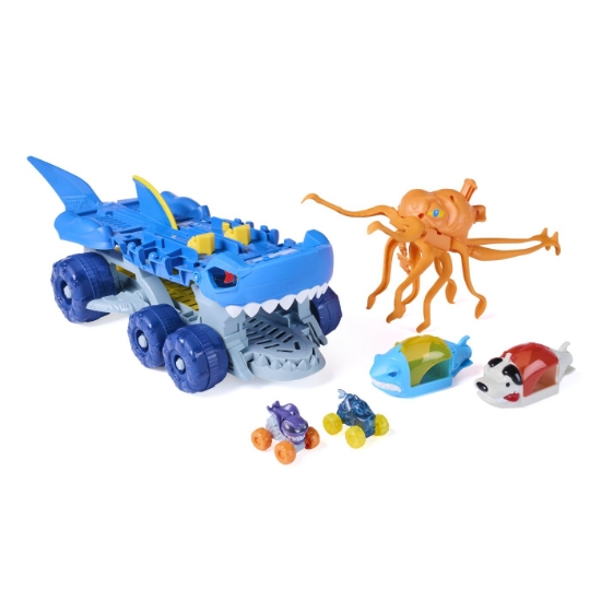 Imagine MONSTER JAM MINI JAMS SET DE JOACA MEGALODON ATACUL CALAMARULUI 