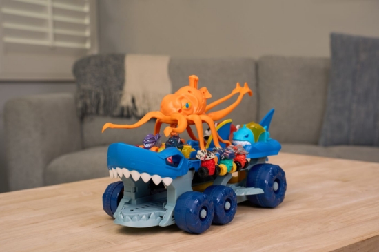 Imagine MONSTER JAM MINI JAMS SET DE JOACA MEGALODON ATACUL CALAMARULUI 