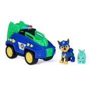 Imagine PATRULA CATELUSILOR FILMUL CU DINOZAURI SET DINO VEHICUL DE POLITIE CU FIGURINA CHASE SI ACCESORII 15CM